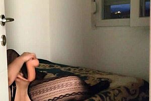 I found her playing with a big dildo and she was moaning with pleasure