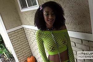 Horny Blatina Ariana Aimes Rides Huge Rough Cock