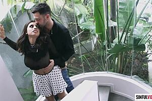 natural brunette ella knox gets cum shower on curvy body in busty hotwives scene