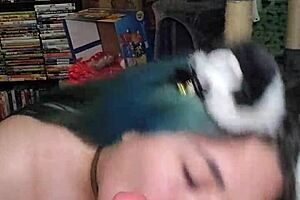 Solo girl’s sensual play with sex toys and balloon tits