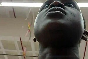 nigerian bitch visits west hills mall, ends up masturbating in bathroom