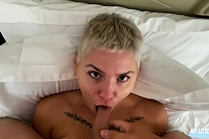 Russian Teen Gives Sloppy Blowjob In Homemade POV Roleplay