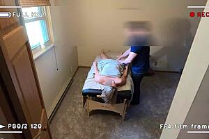 Home Security Camera Catches Wife's Affair During At-Home Massage with Blowjob