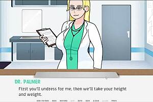 The doctor examines milf patient