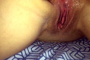 just playing with her pussy and ass while she's on all fours