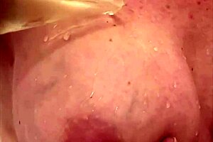 European girl next door spits and masturbates on camera