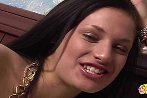 kissing turns into racy sixty nine for two brunettes licking and fingering to orgasm