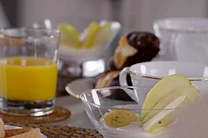 Gym bunny mary rock works out pussy with stud neighbor and laps up spunk