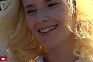 Skinny Blonde Fucks Her Driver!