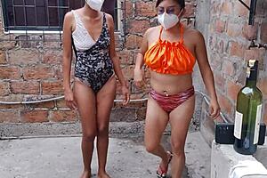 Women Relax In Bath Sensually