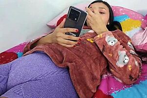 Stepdaughter indulges in forbidden passion with her father figure