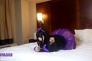 Sarah, an 18-year-old, faces off against a well-endowed father with long legs in a retro-themed adult film