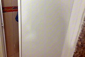 wet asian babe in bathroom for christmas sex