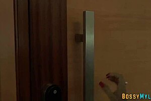 Chubby lesbian cougar gets strapon fucked