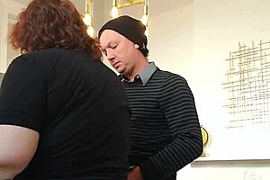 sneaky perv catches bbw sucking cock