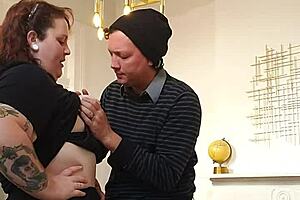 sneaky perv catches bbw sucking cock