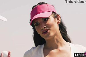 Golf Lessons Turn Into Milf Getting Pounded by Two Shemales in Swinger Club