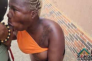 naughtiest slutty queen takes hot doggy outdoors