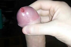 jerking off to hot trans porn and shooting a load