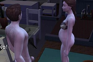 Horny stepson pushed cock into the stepmom’s pussy