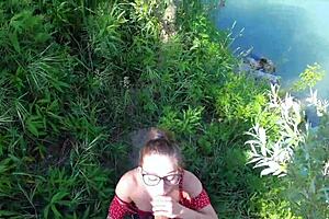 Lost Petite Girl Sucks Cock After I Save Her