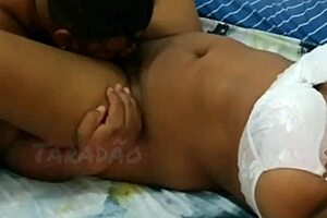 Ebony prostitute moans during anal orgasm session