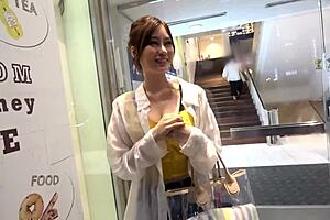 This Asian Babe Bends Over in Doggystyle, Rides Hardcore with Natural Tits