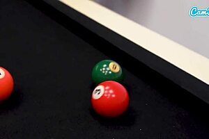 Suggestive Lesbians Fuck On Pool Table.