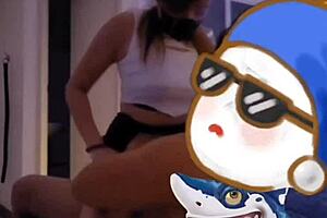 Olga Aoki deepthroats and moans loudly with slaps! 😈