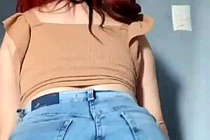 Latina Woman Dancing In Tight Shorts