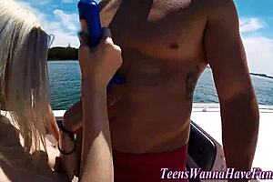 teens get fucked hard on yacht party outdoors