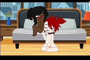 Best friend’s big tits and pussy play in a sex lesbian scene in a gacha game