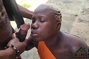 naughtiest slutty queen takes hot doggy outdoors