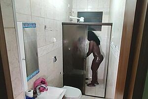 Hidden Camera Catches Latina Amateur In Interracial Moment