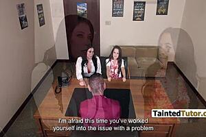 Expulsion Avoidance Threesome With Dirty Principal Taintedtutor