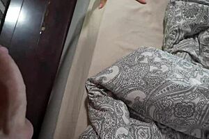 Pretty Brunette Amateur Teacher Conducts Homemade Home Visit Session