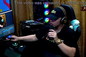 During the podcast, the latinas kissed passionately, leaving the host speechless.