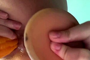 I love close up double penetration with a huge dildo in my ass