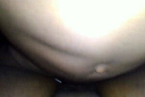 She rides that big black cock on the sofa