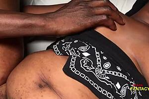 she is my wife's wet girlfriend with ripped clothes and monster cock