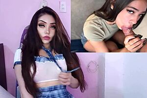 fucking hard with my boyfriend, he cums all over my face