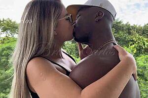 Blonde Petite Rides Black Lover Backwards