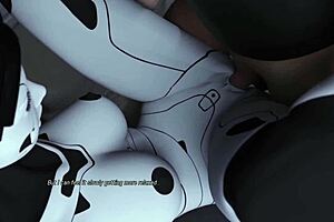 Passionate cumshots with blonde AI witch and redhead