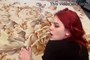 redhead teen with natural tits fucks big cock in homemade hardcore