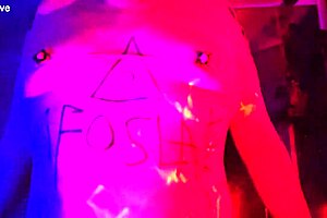 my colombian neighbor with small tits came over for a sexy movie night at home.