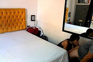 Latina asks father-in-law for opinion on dresses, but gets a delicious fuck and drinks his cum.