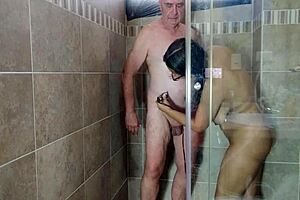 Feeling The Passion As Agarabas And Olpr Shave In The Shower.