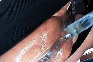 My cunt pig wrecked the cam while punishing my huge wolf pussy