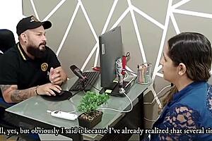 Woman Pleads With Boss For Job Through Intense Oral, Feeling His Cum Fill Her Mouth In Satisfaction