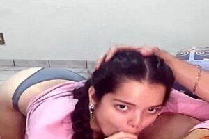 deep throat blowjob and cowgirl cum inside white moon's pussy